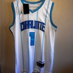 Mitchell & Ness Bulls Blue and Red Jersey